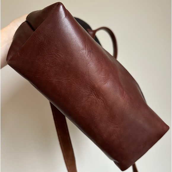 R Riveter Otto Black Canvas Crossbody Bag Tote Leather Military - Picture 13 of 17